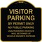 Signmission Designer Series-Visitor Parking By Permit Only No Public Parking Sign, 18" x 18", BG-1818-9871 A-DES-BG-1818-9871 - alternate 1